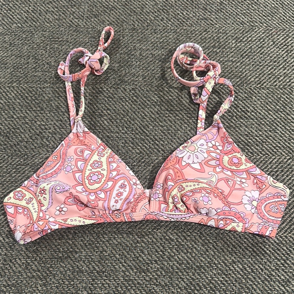 Wild Fable Pink Paisley Bikini Top